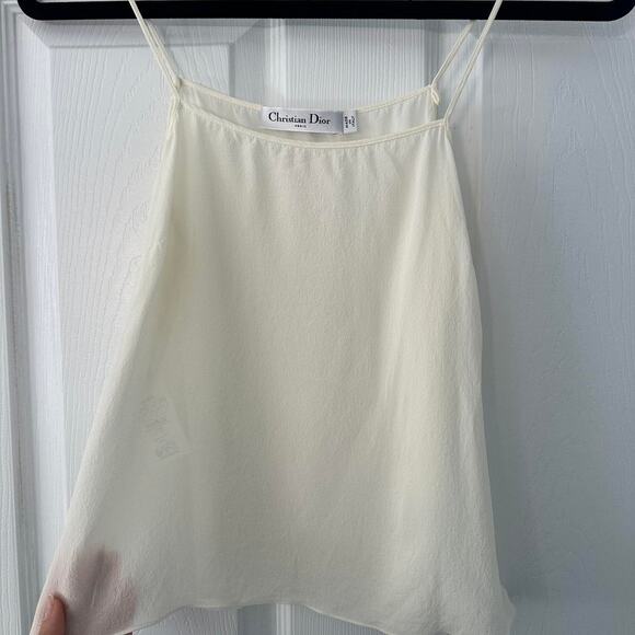 Vintage cream 100 silk christian - Picture 3 of 7